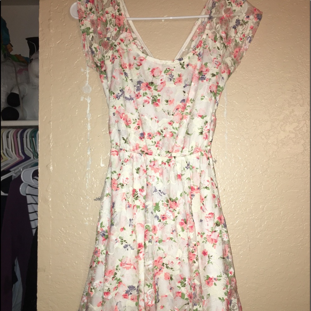 White floral dress